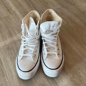 White platform converse